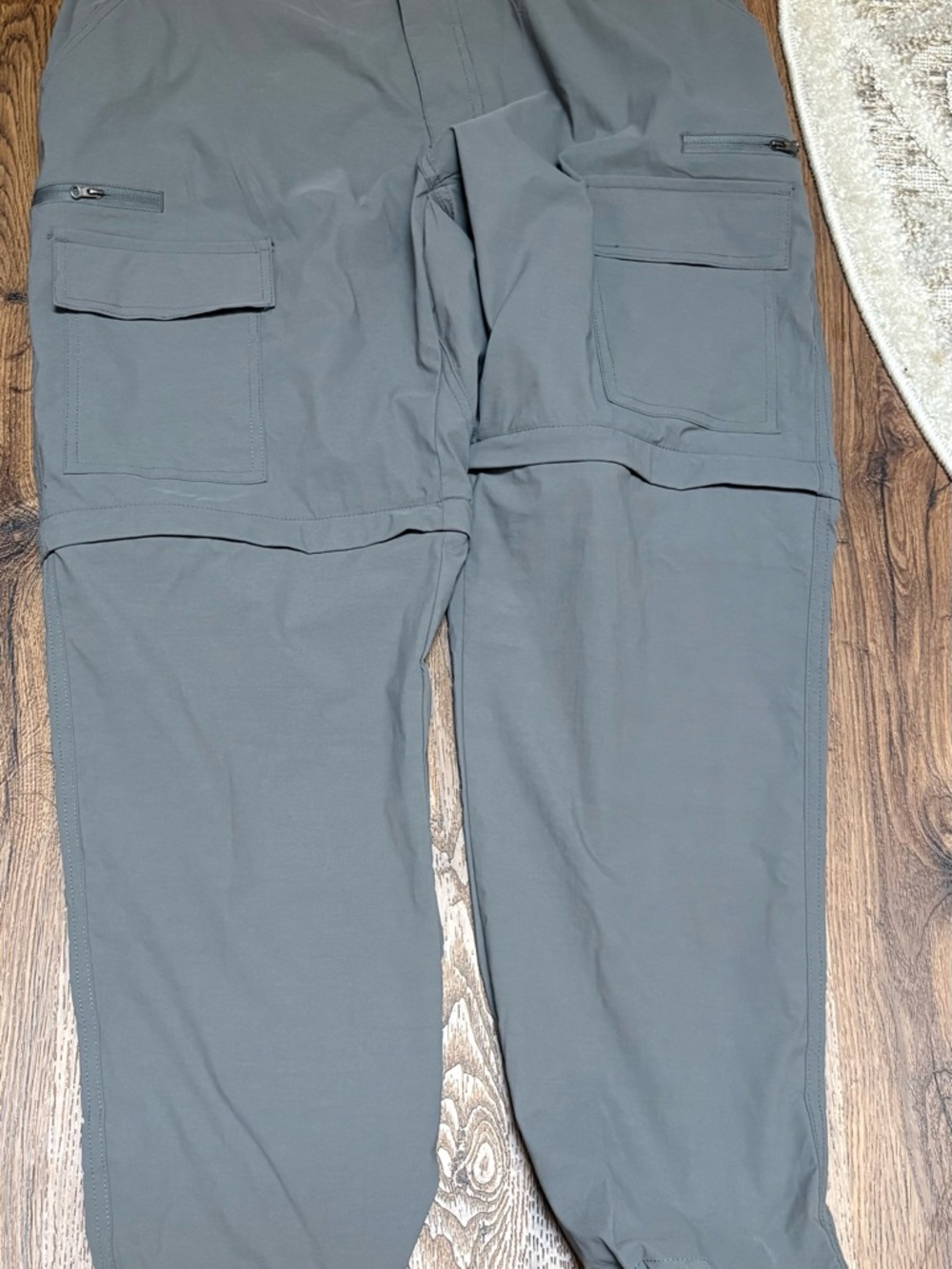 Men's unisex Cargo Pants convertible with Multiple Utility Pockets Gray